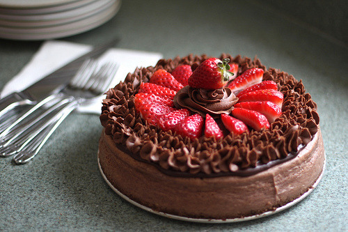 Strawberry, Cake, Chocolate