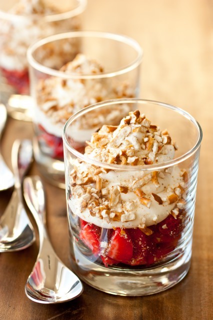 White Chocolate Mousse With Strawberries