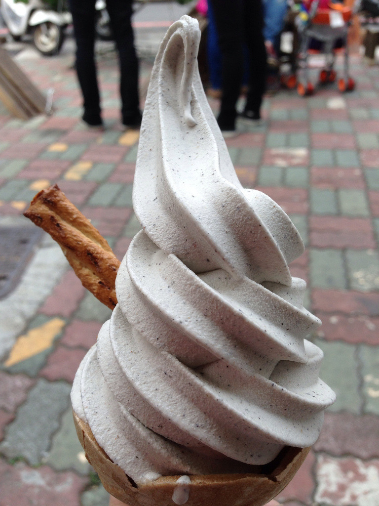Sesame Ice Cream Cone