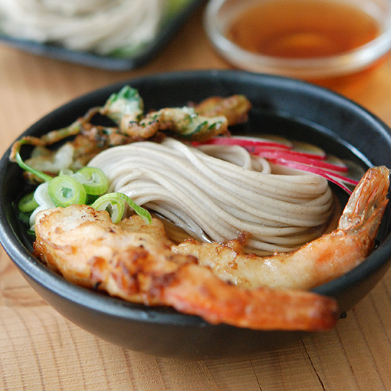 Soba Noodle Bowl with Shrimp Tempura