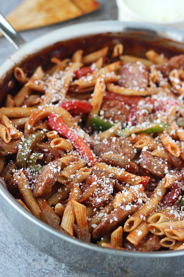 Italian Sausage & Peppers with Penne