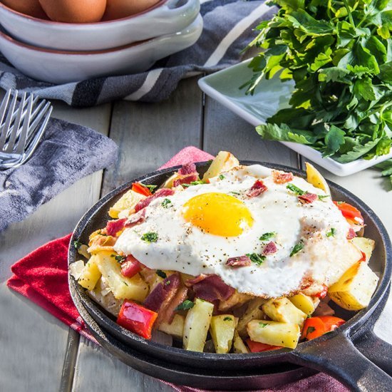 Egg Skillet with Bacon and Potato Follow