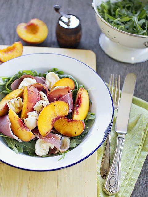 peach & proscuitto salad by spicyicecream on Flickr.
