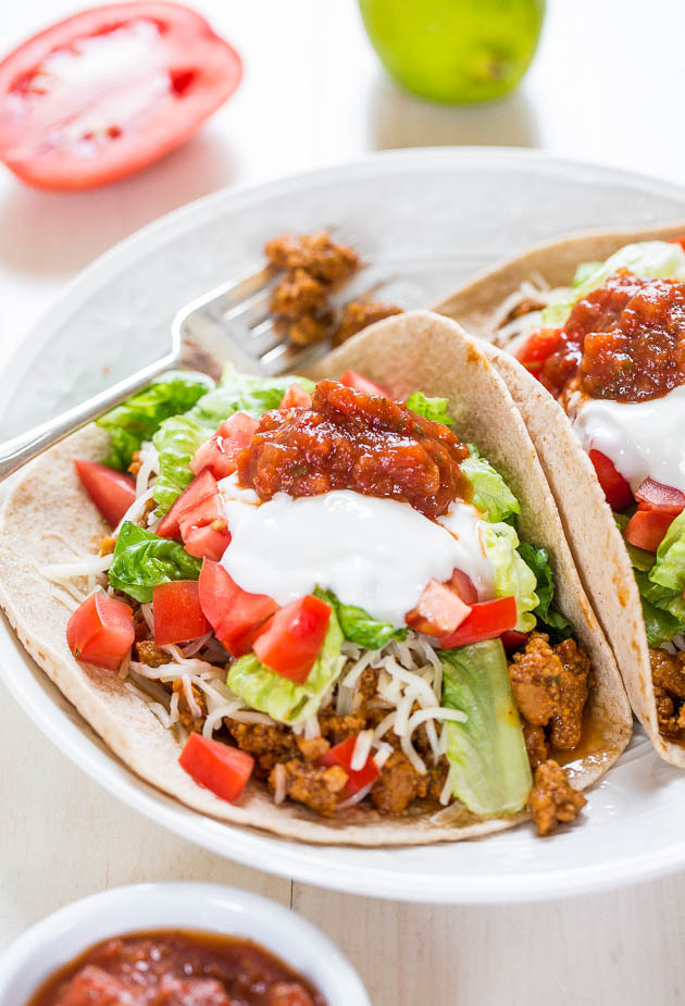 Healthy Vegan Beefy Tacos